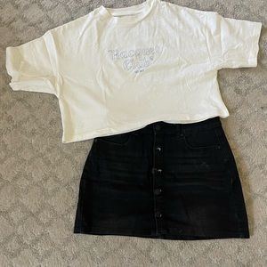 Black & White, Outfit - shirt and skirt